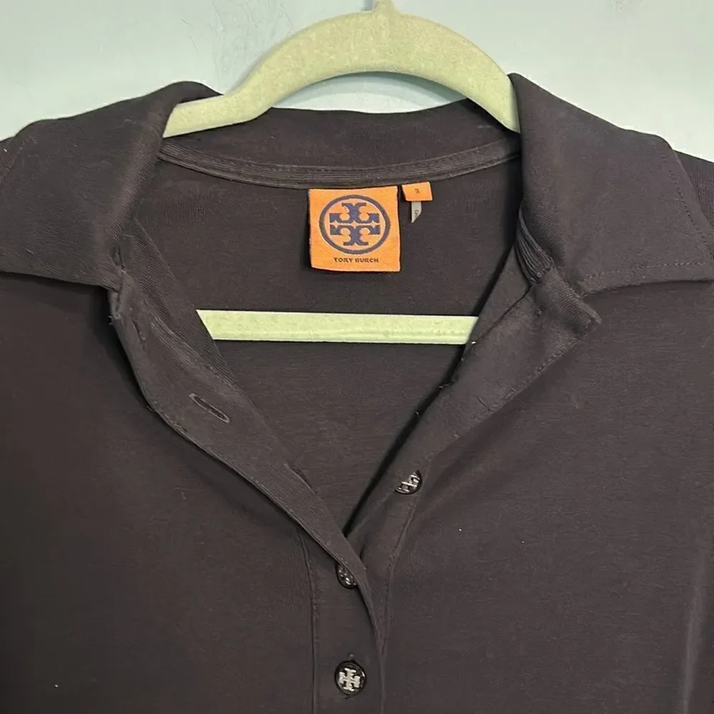 Tory Burch 3/4 Sleeve Polo Shirt - Picture 3 of 7